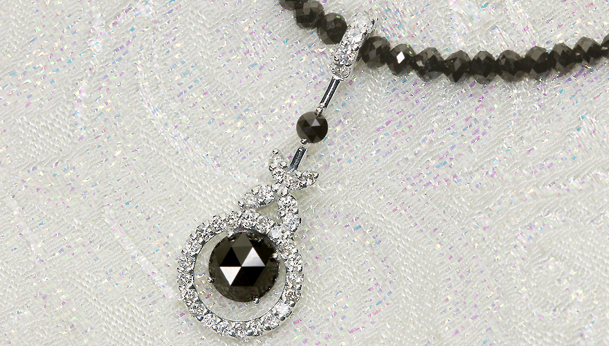 ブラックダイヤモンド 1.5ct ダイヤモンド ホワイトゴールド ブラック