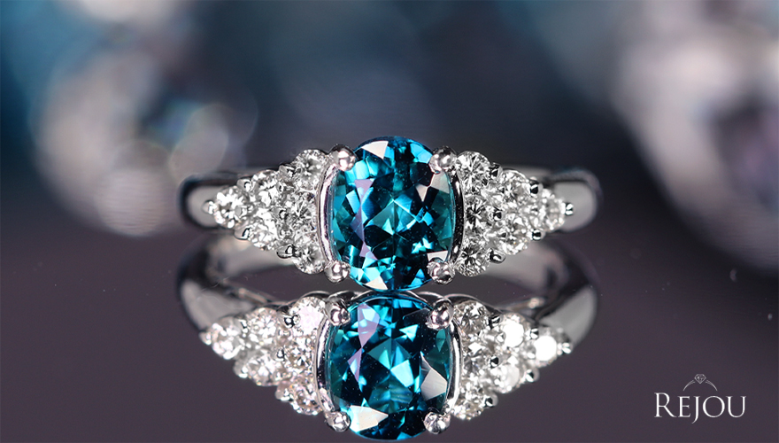 インディゴライトトルマリン(ブルートルマリン) 1.1ct ダイヤモンド
