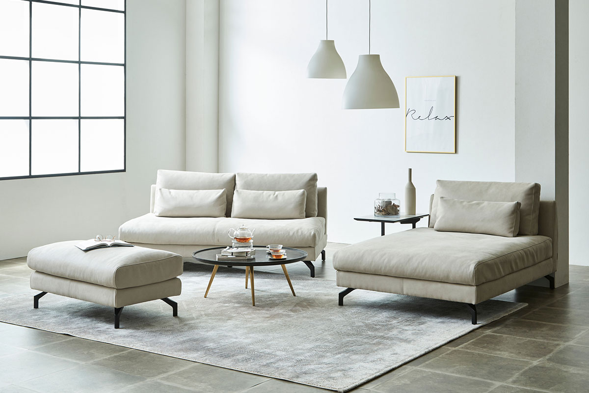 期間限定値引き！RELAXFORM オットマン 1人掛けソファ プラチナグレー