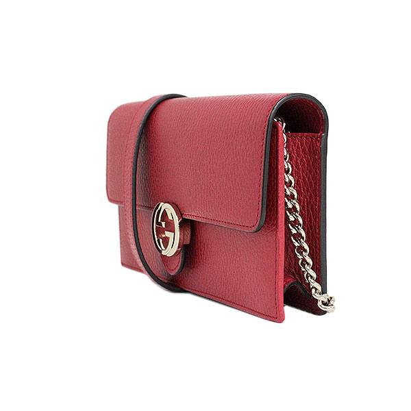 GUCCIグッチ インターロッキングG】ワインレッド グレー ツートン 秋冬