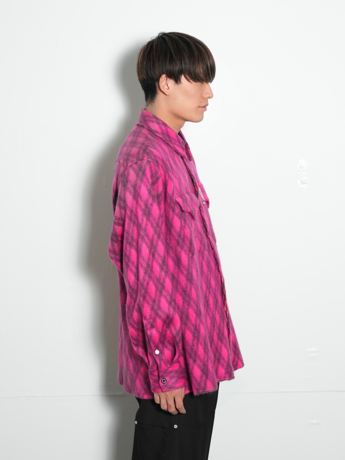 モヘア アーガイルチェックシャツ (マネークリップ付き) - ダイリク