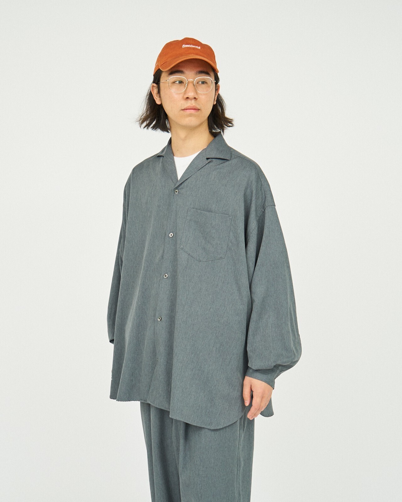 クールファイバー オープンカラーシャツ(長袖) - フレッシュサービス