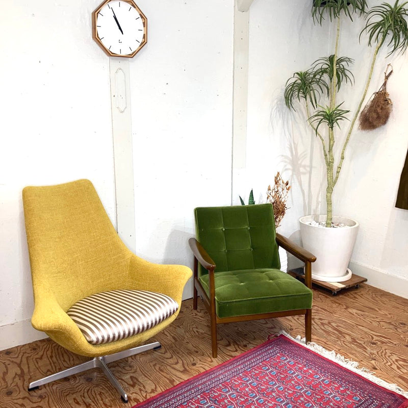 カリモク60 Kチェア 一人掛け モケットグリーン おしゃれ 家具 d3814