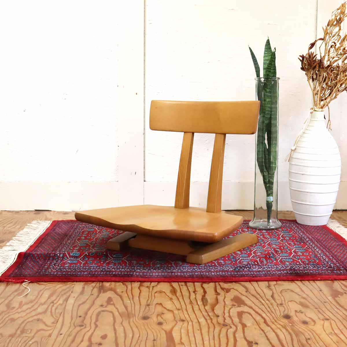 飛騨産業 / HIDA 円空 座椅子【1】 佐々木敏光 佐々木敏光 ナラ無垢材