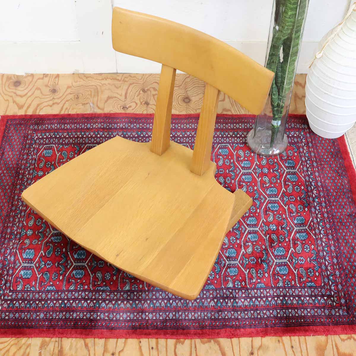 飛騨産業 / HIDA 円空 座椅子【1】 佐々木敏光 佐々木敏光 ナラ無垢材