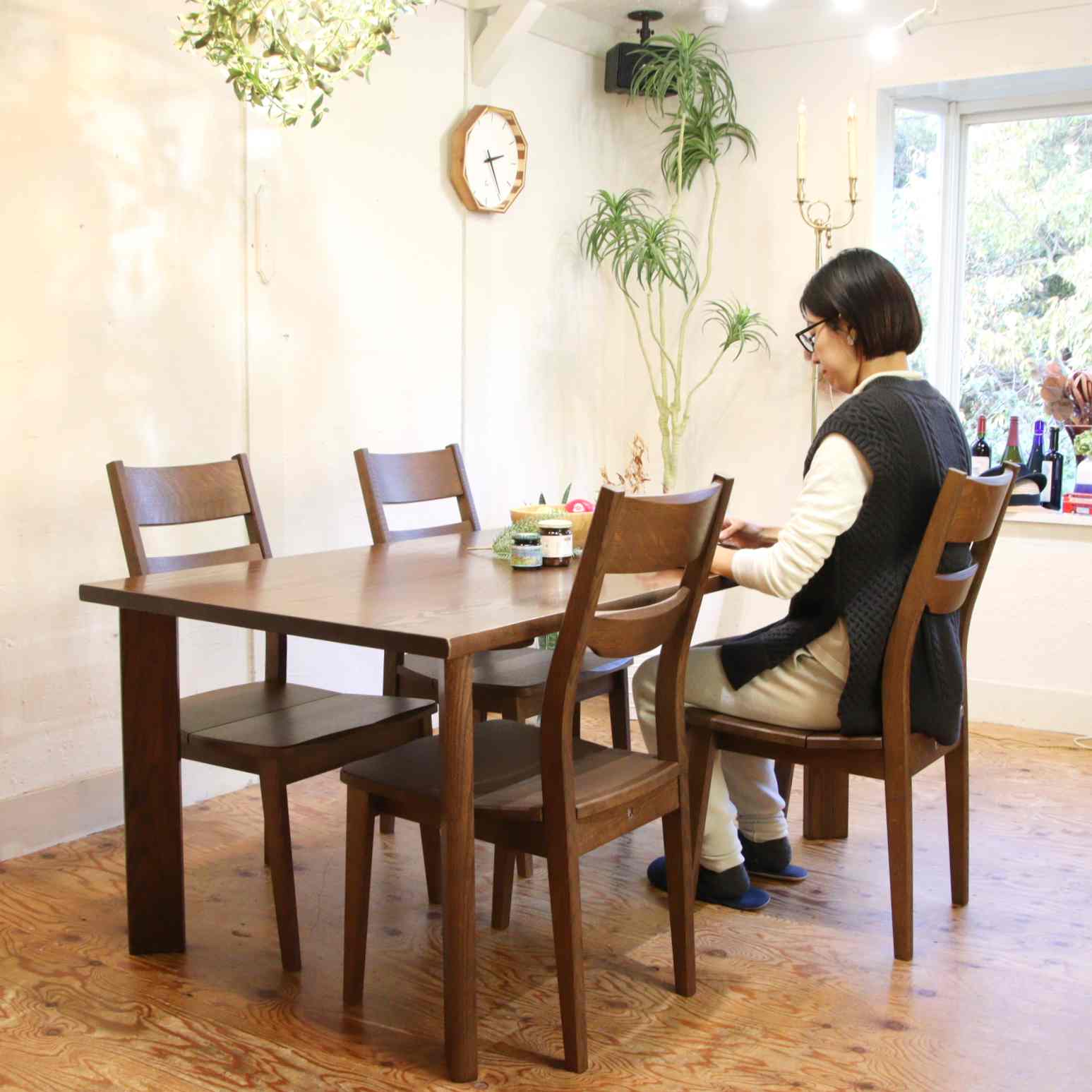 飛騨産業 / HIDA 木かげシリーズ ダイニングチェア【2】キツツキマーク