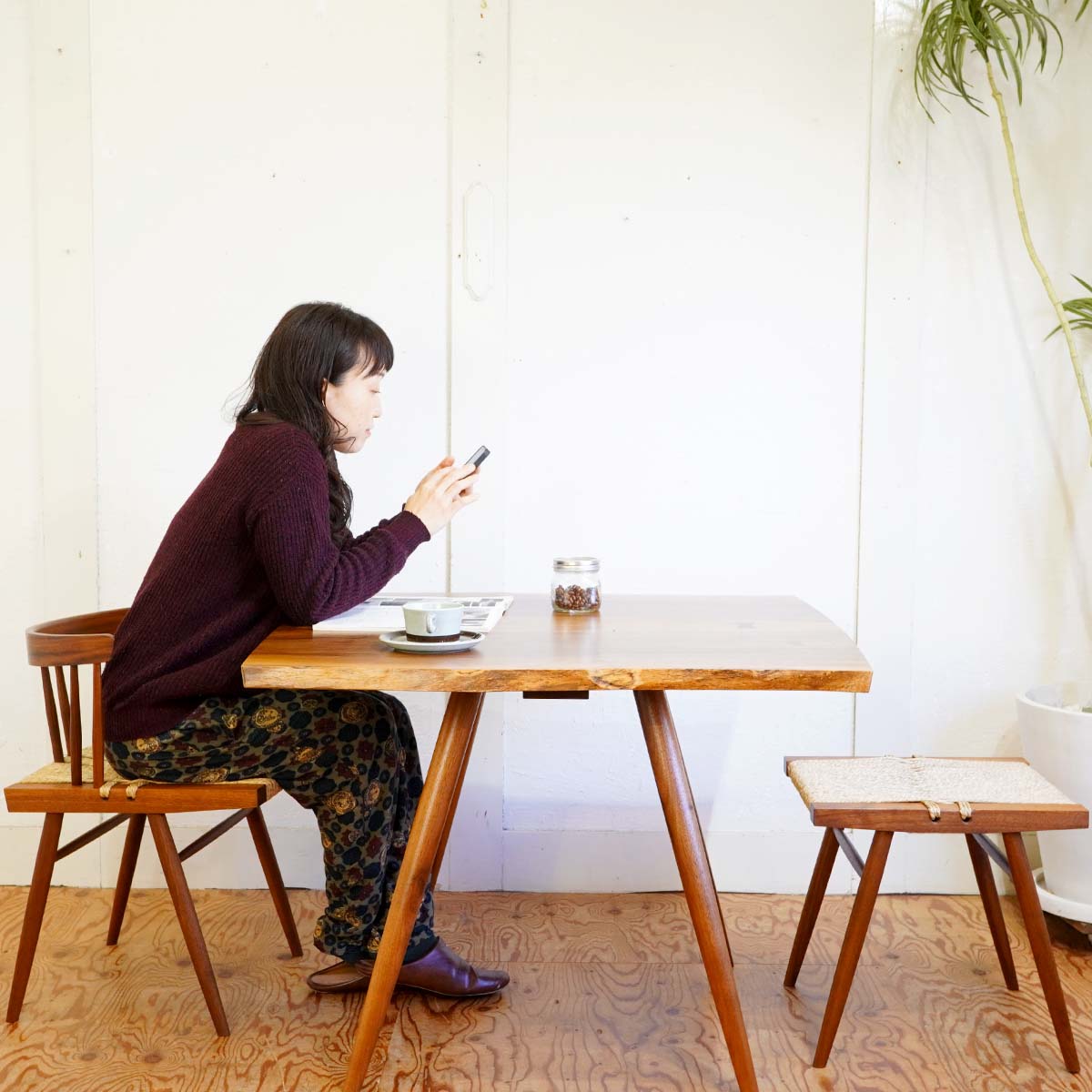 桜製作所 グラスシートスツール ジョージ・ナカシマ い草