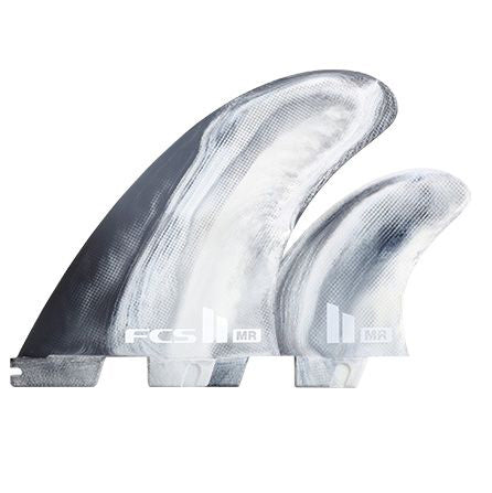 FCS II MR PC Twin + Stabilizer Fin Set-X-Large-Black — REAL