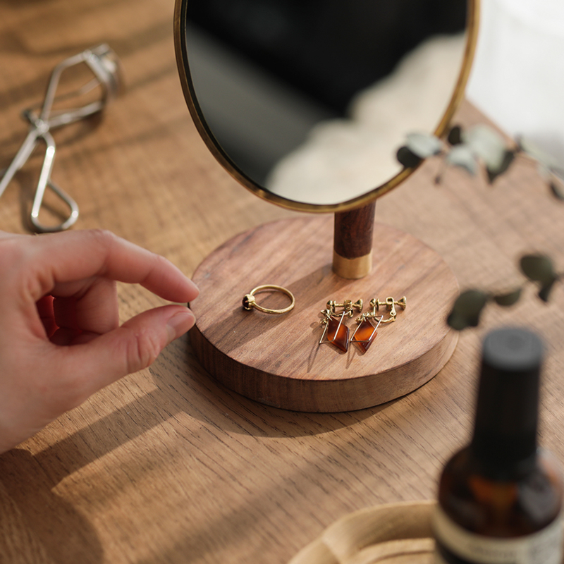 スタンドミラー オーバル BRASS＆WOOD ｜家具・インテリア通販 Re:CENO