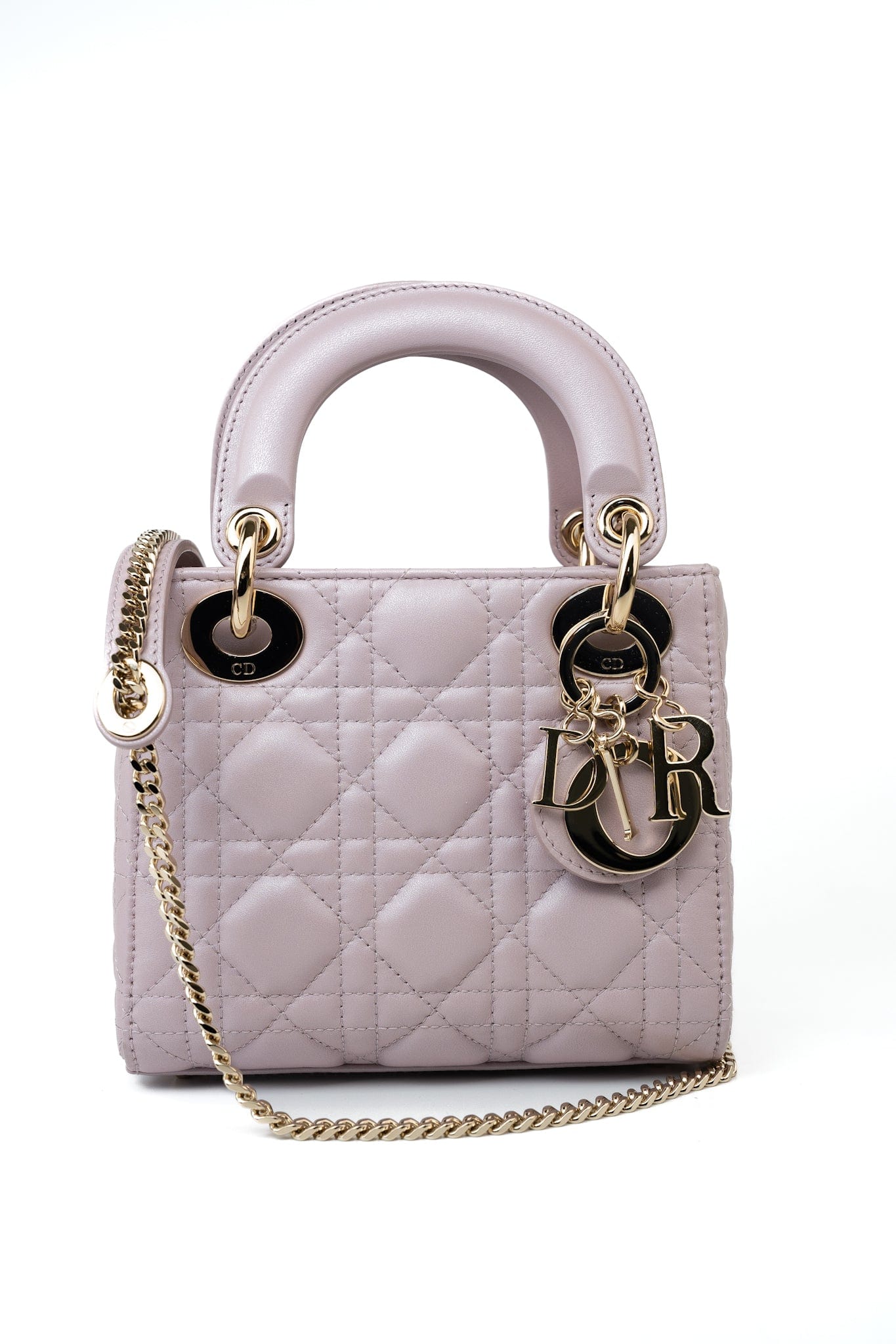Christian Dior Mini Lady Dior Lotus Cannage Pale Lilac Pink