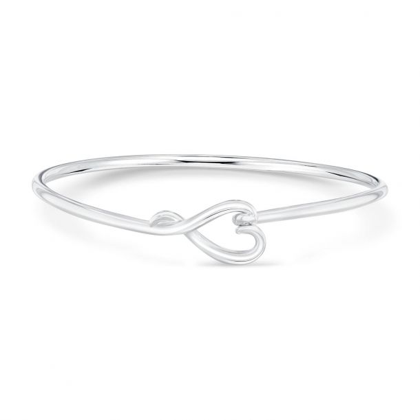 Sterling Silver Heart Bangle Bracelet | REEDS Jewelers