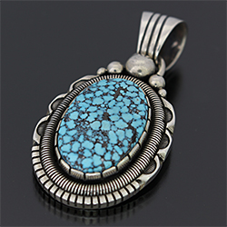 ナバホ族 Will Vandever キングマン ターコイズ ペンダント 【送料無料】