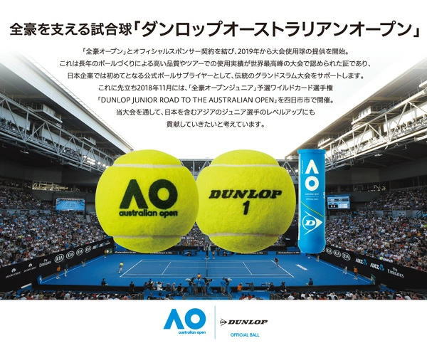 DUNLOP テニスボール AO/オーストラリアンオープン 2個入缶 30缶/1箱