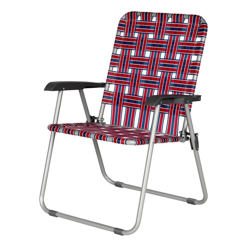 Lippert 2022301771 XL Webbed Folding Lawn Chair With Anti Slip