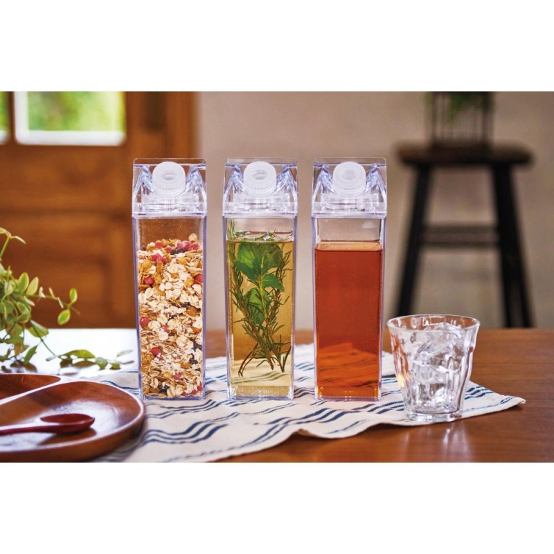 パック型クリアボトル500ml | 販促品・ノベルティならオリジナルグッズ