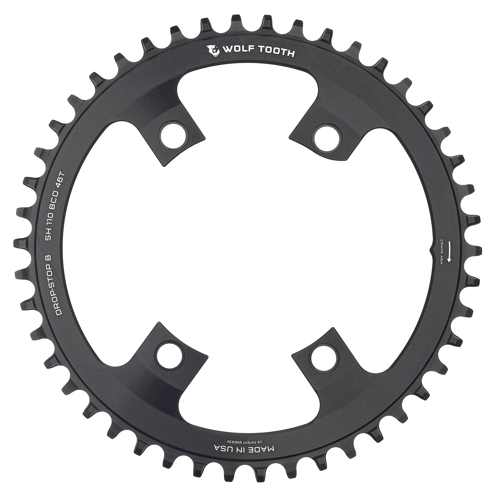110 BCD Asymmetric 4-Bolt Chainrings for Shimano Cranks – Wolf