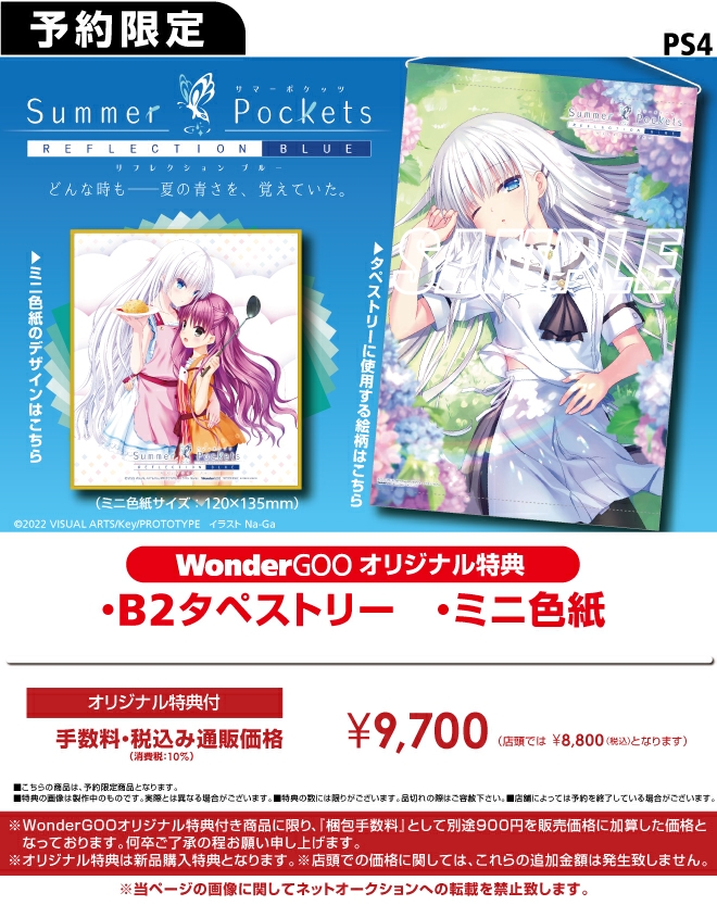 PS4 Summer-Pockets-REFLECTION-BLUE【オリ特】B2タペストリー・ミニ
