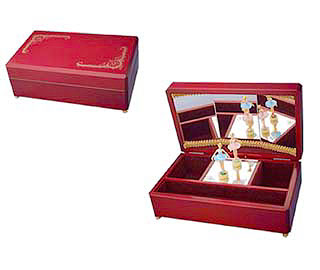OEM、記念品、販促品向けオリジナル木製品 バレリーナオルゴール(DX