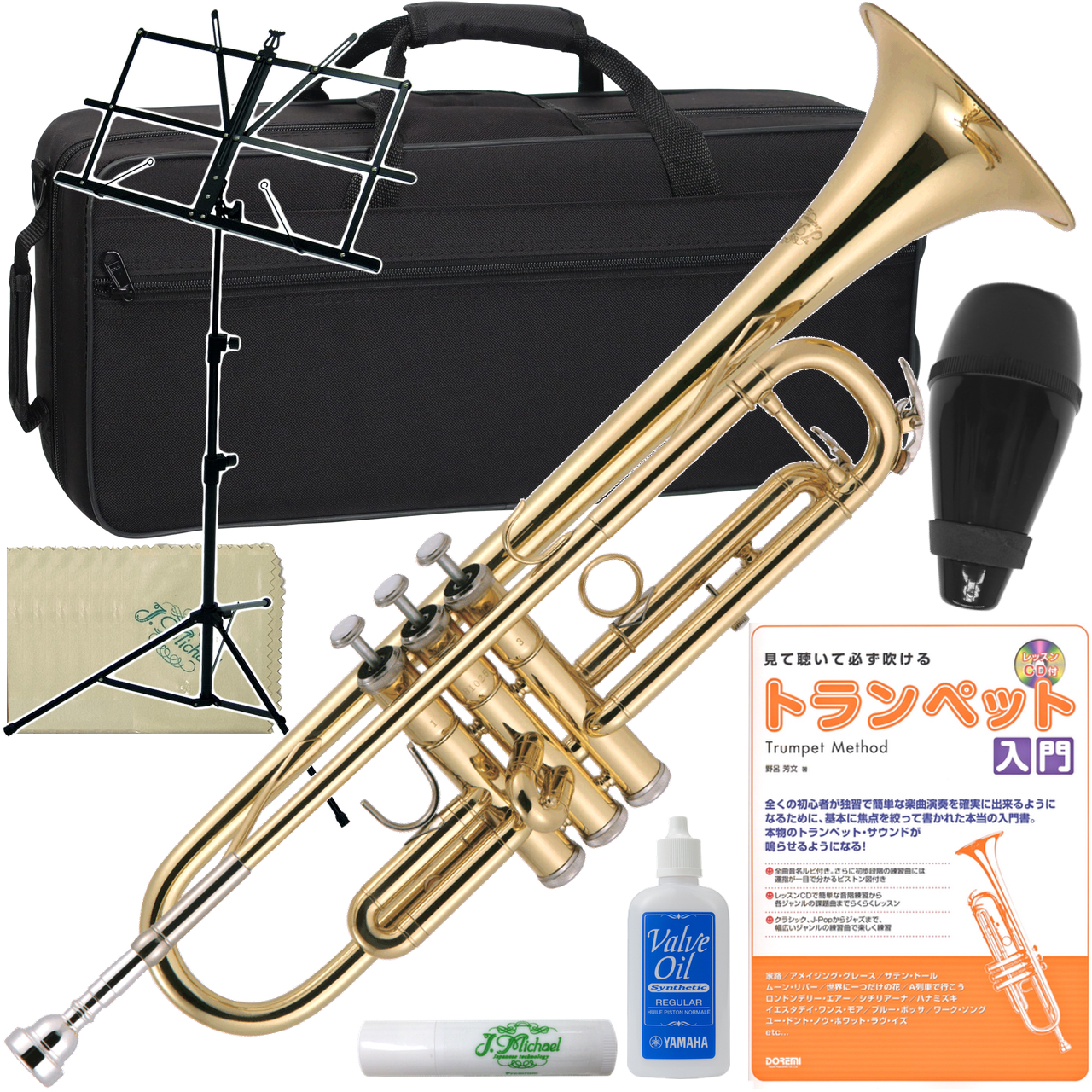 J Michael Jマイケル 3年保証 TR-200 トランペット ラッカー ゴールド