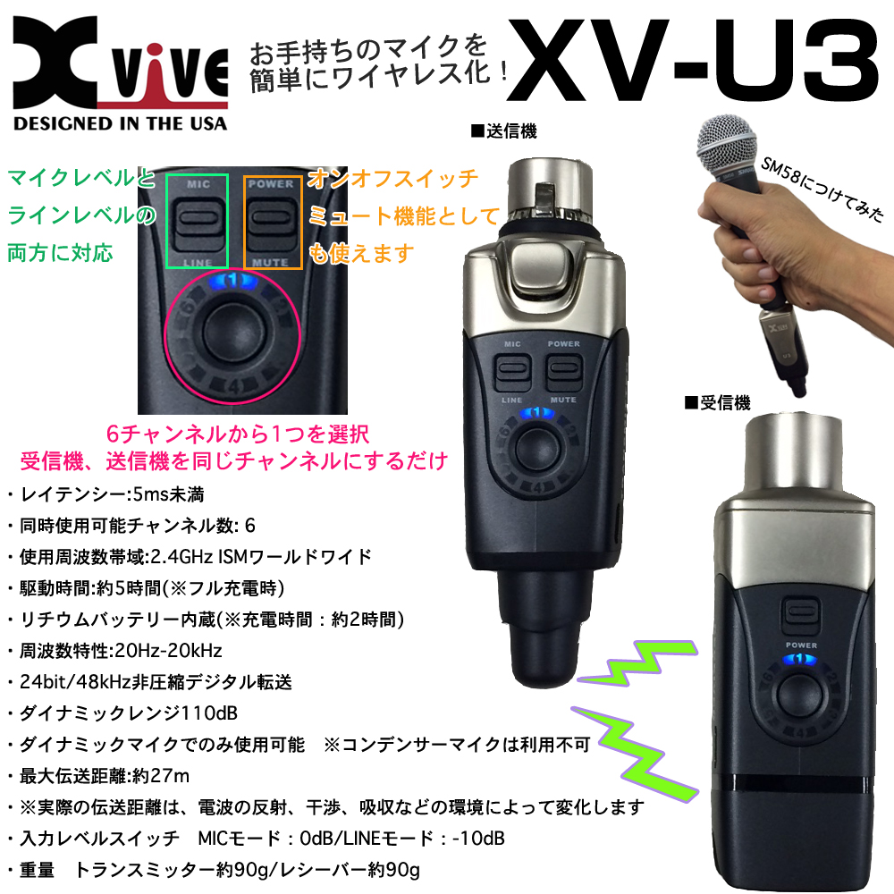 CUSTOMTRY カスタムトライ CM-2000 + Xvive ( エックスバイブ ) XV-U3