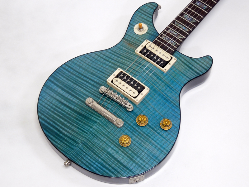 Gibson Custom Shop Tak Matsumoto DC Standard Flame Top Aqua Blue