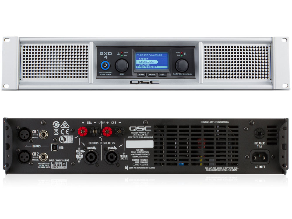 QSC キューエスシー GXD4 ◇ 400W × 2 (8Ω) / 600W × 2 (4Ω) ライブ