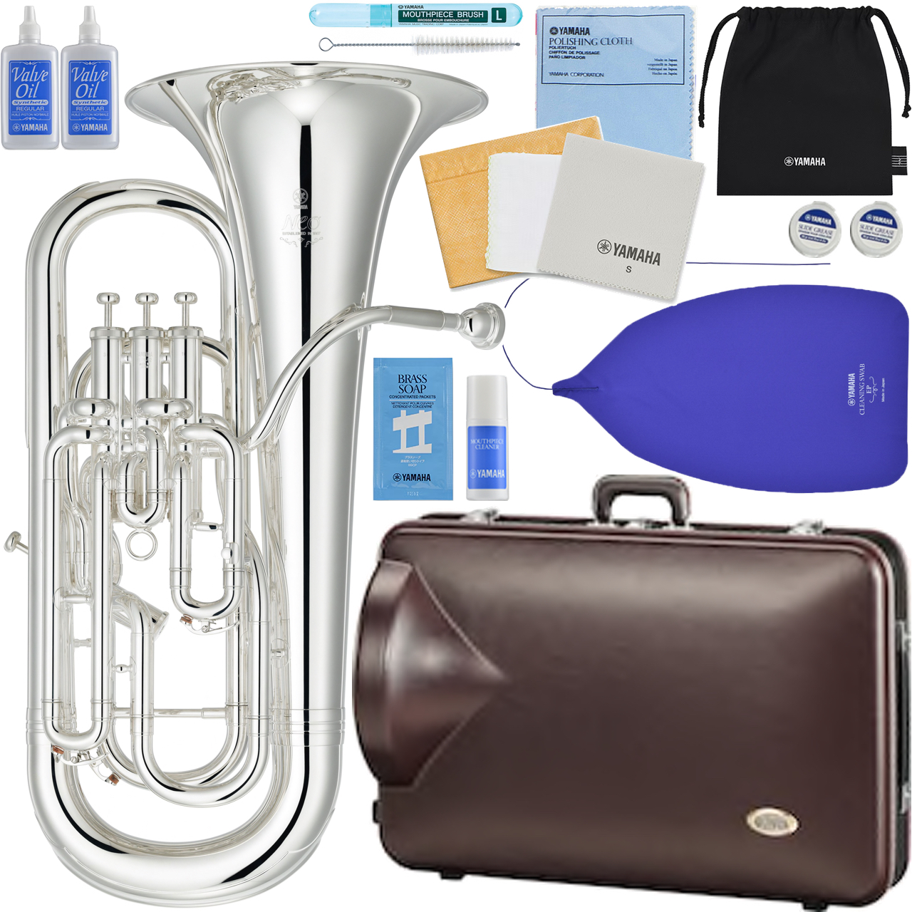 YAMAHA ヤマハ YEP-642S ユーフォニアム Neo 銀メッキ 4ピストン 太管