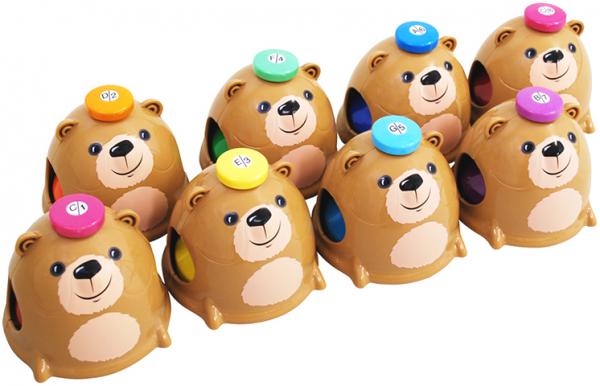 MB-8DB くまベル 8音 セット タッチ式 ミュージックベル 1オクターブ