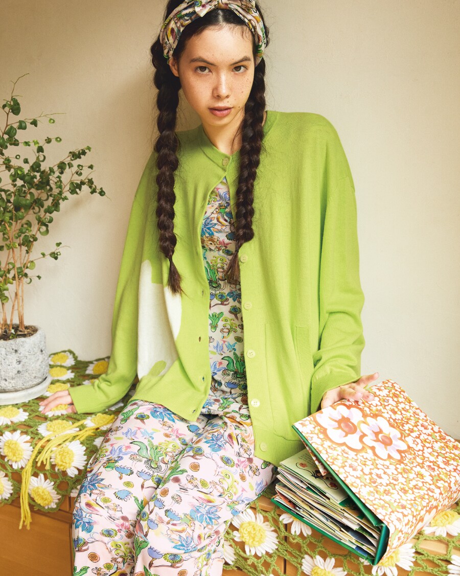 新品タグ付き ツモリチサト パジャマ ルームウェア 裏起毛 ボーダー M