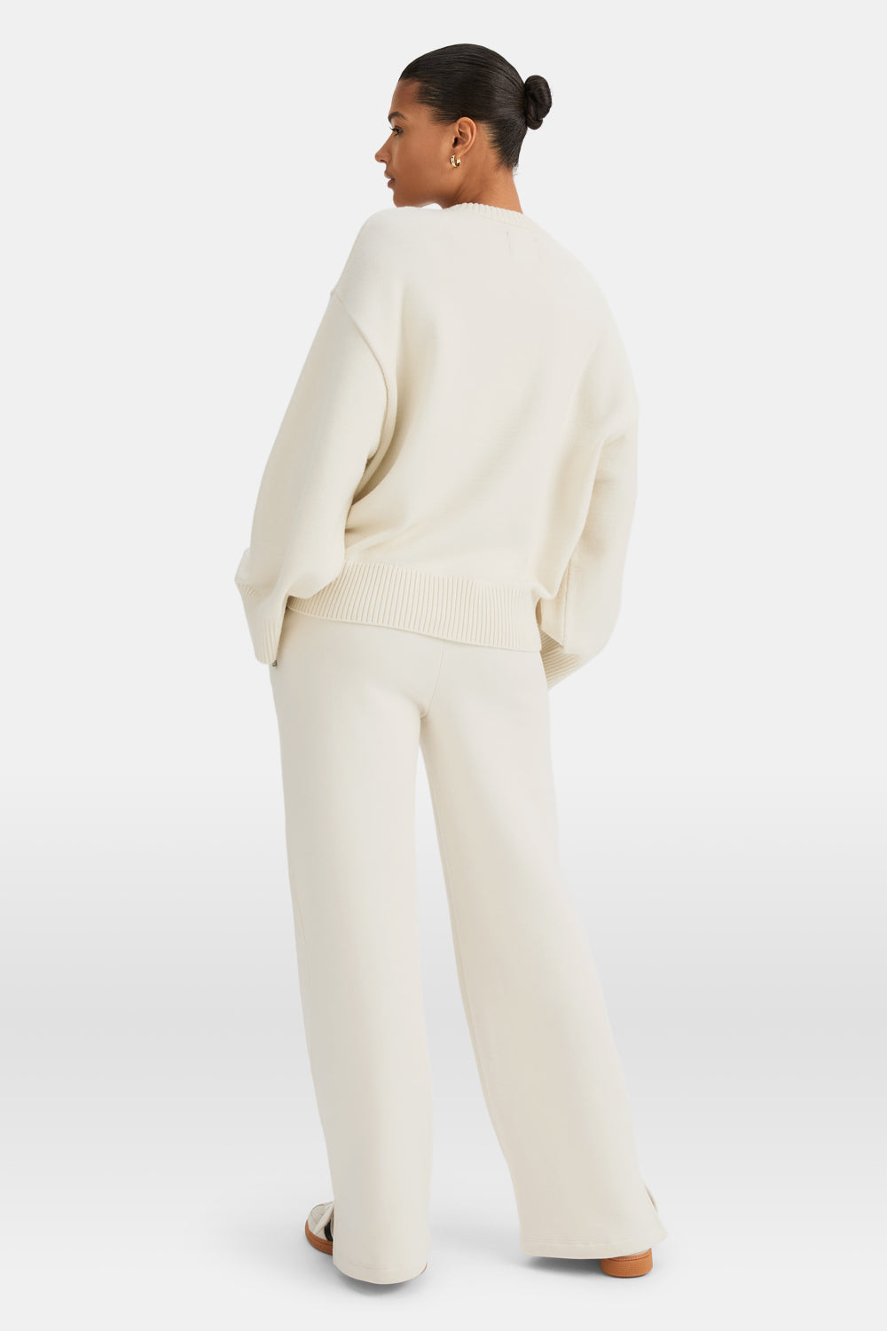 T Logo Knit Sweater - Buttermilk And Chilli Red – TALA