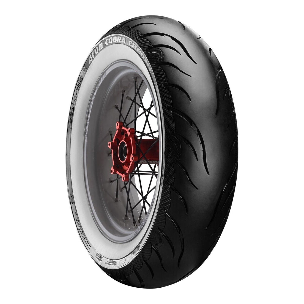Avon Cobra Chrome MT90B16 (130/90B16) White Wall Rear Tyre (74H