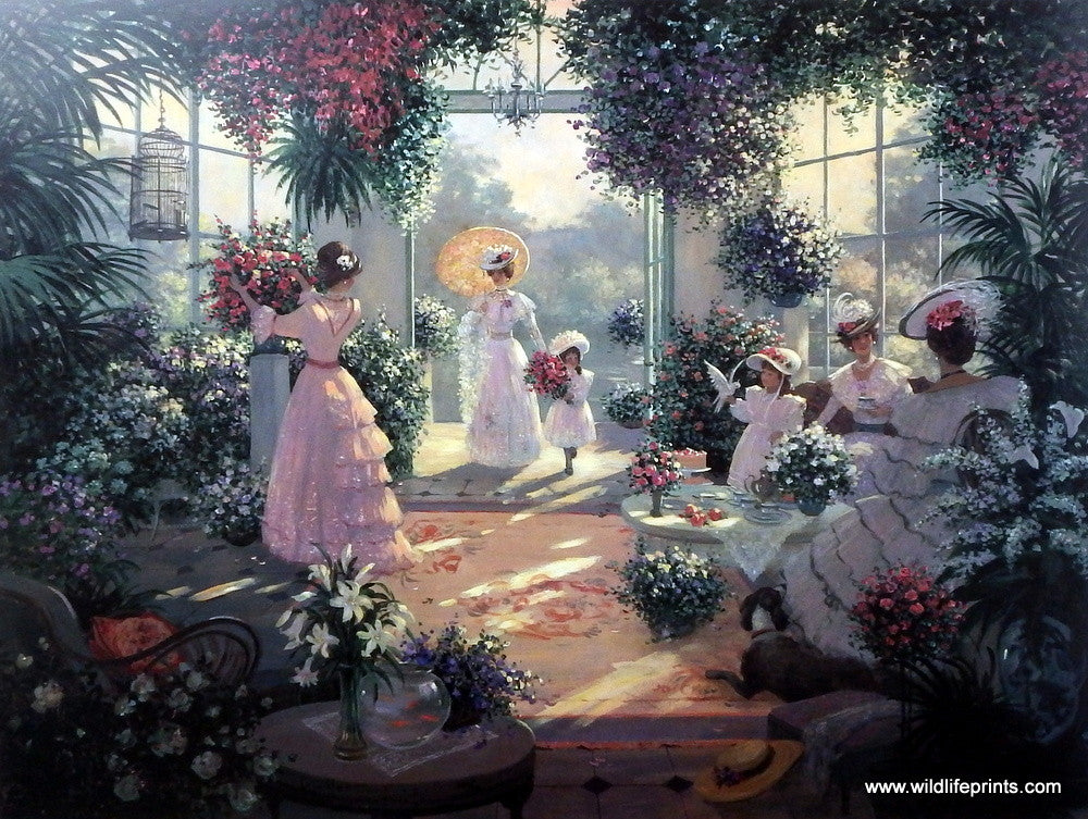 Victorian Art Christa Kieffer Unframed Print Tea in the