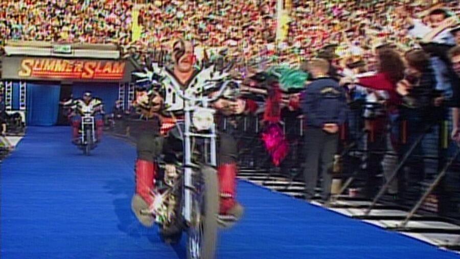 Legion of Doom enters the ring on motorcycles: SummerSlam 1992 | WWE