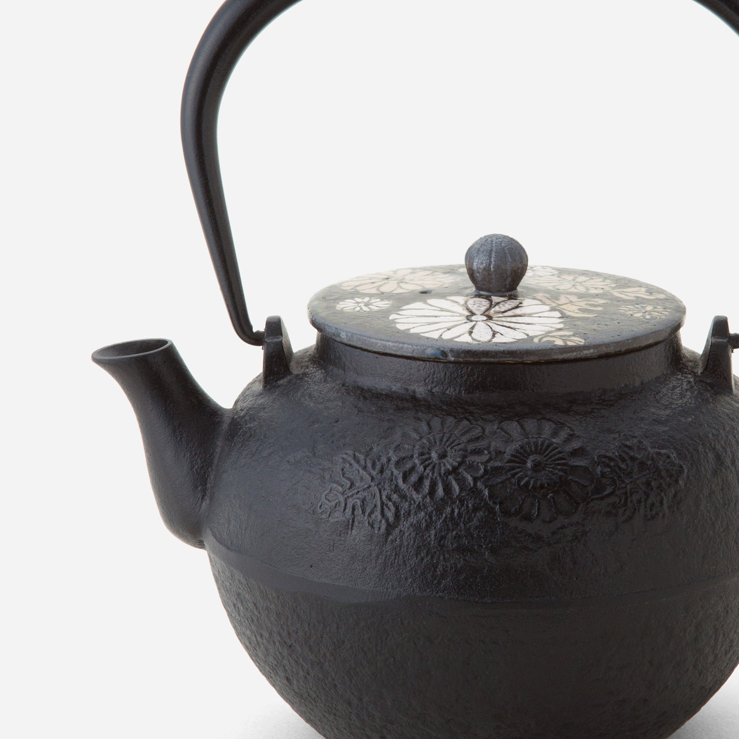 鉄瓶 鉄絵菊花紋 | 西川貞三郎商店