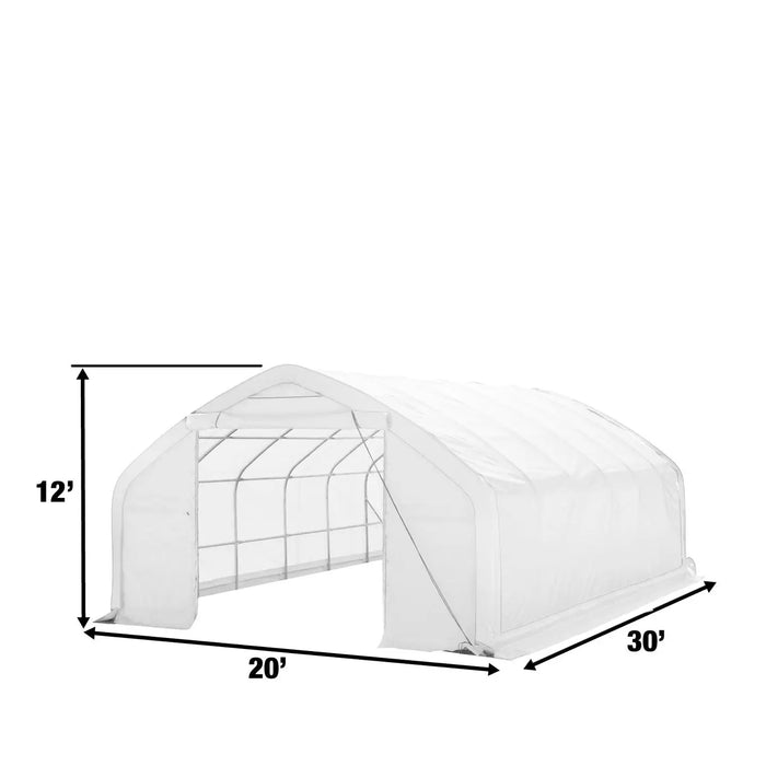 TMG 20' x 30' Straight Wall Shelter with 11 oz PE & Drive-Through Door