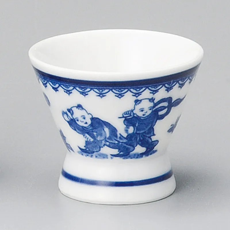 古染山水平盃(徳利・盃)|食器通販の陶磁庵