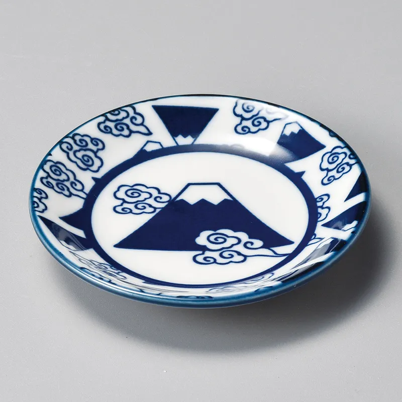 和模様 富士3.0皿(和風豆皿)|食器通販の陶磁庵