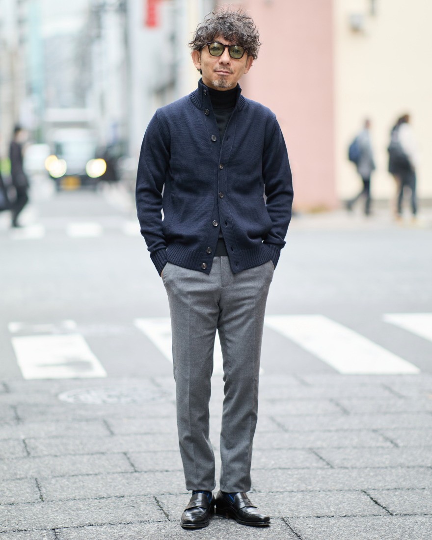 5G ウール スタンドカラー ニットブルゾン【CHIOTO/SLIM FIT】｜ZANONE
