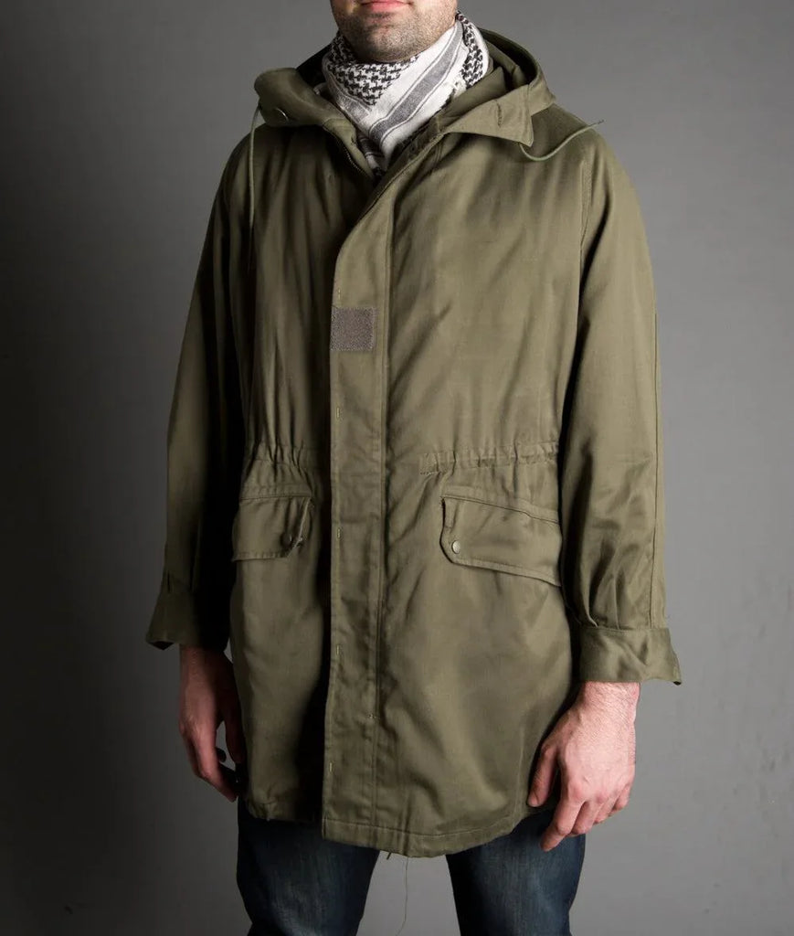 M64 Satin 300 French Army Green Hooded Parka | Vintage Military