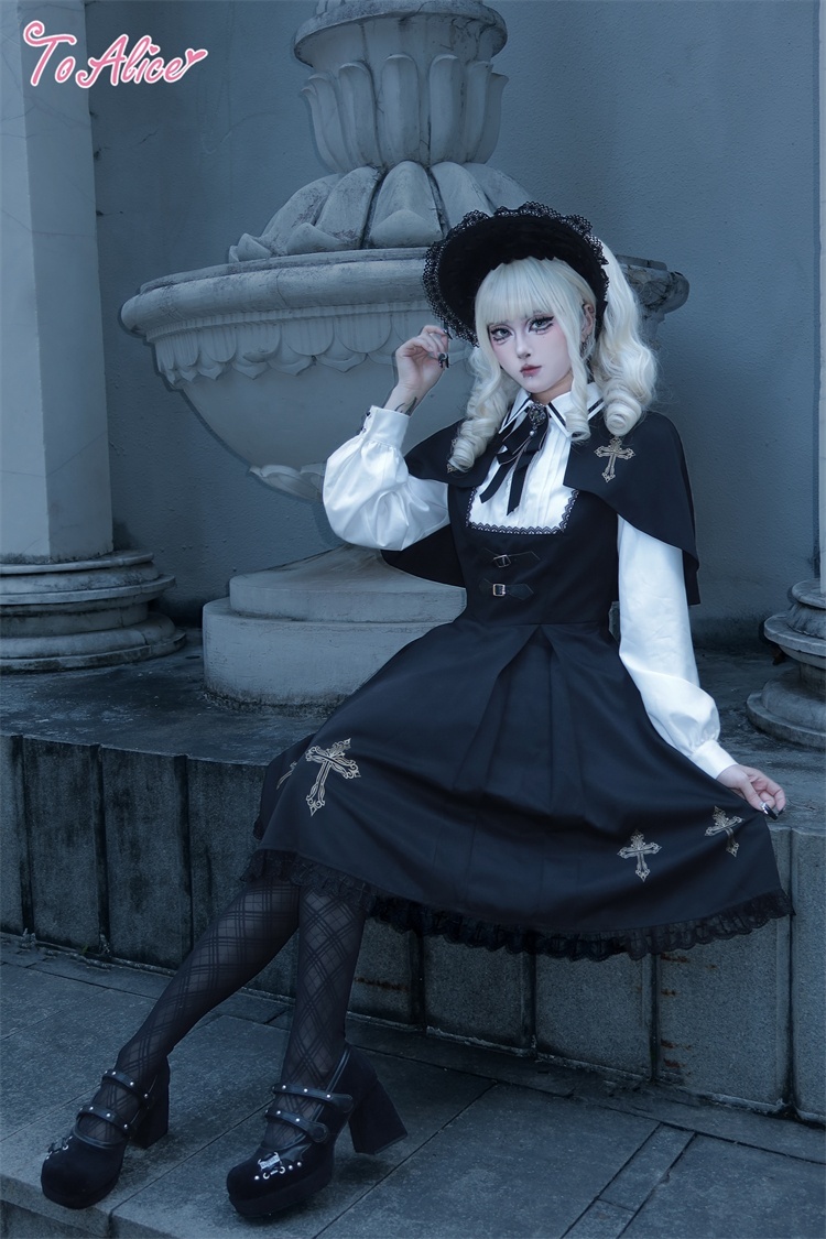 BlackShamrock】F164魔法学園ケープ付きワンピース - To Alice