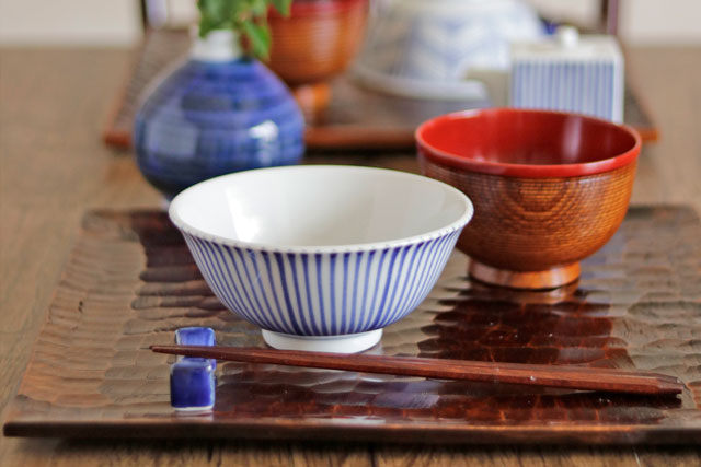砥部焼の和食器 梅山窯の茶碗【砥部工房 からくさ】