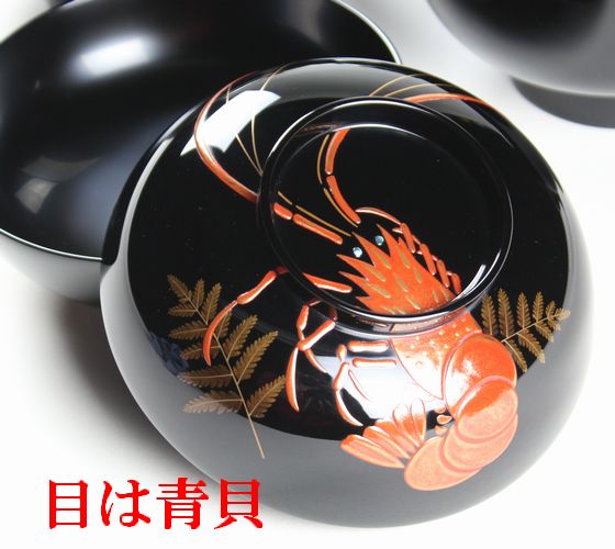 雑煮椀 海老蒔絵 5客1組 605,000円（税込） | 輪島塗の塗師屋 輪島