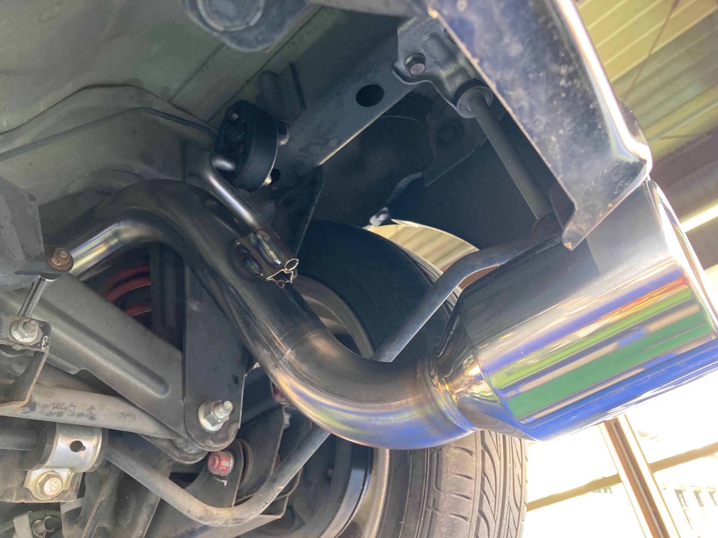 日産・オッティ・H92W】フジツボ・スポーツマフラーに交換しました