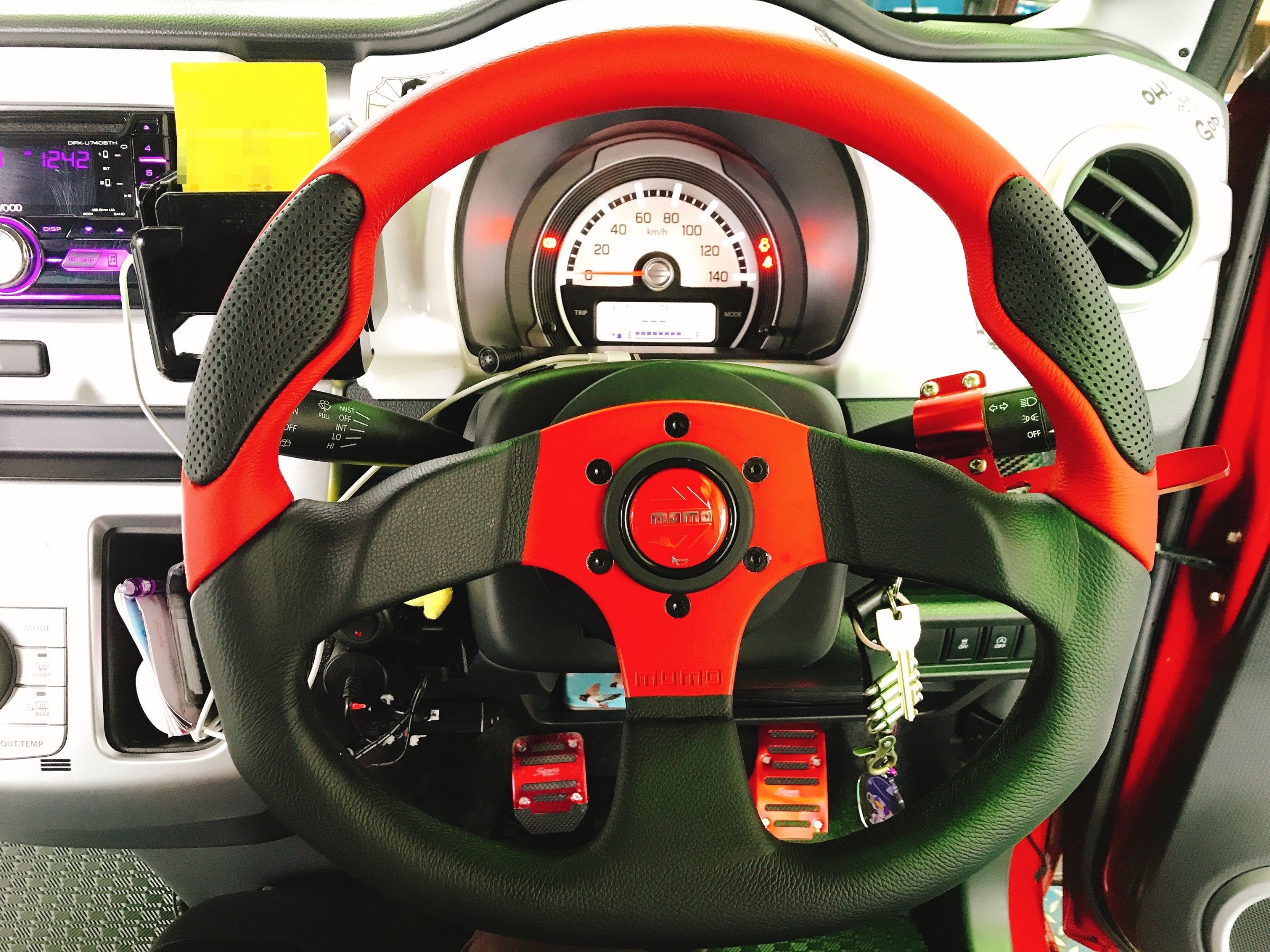 希少大経37.5Φ☆MOMO張り替え済みステアリング検/モモ走り屋旧車当時物