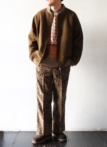 NEEDLES - Side Tab Trouser - Dobby Corduroy Botanical Print