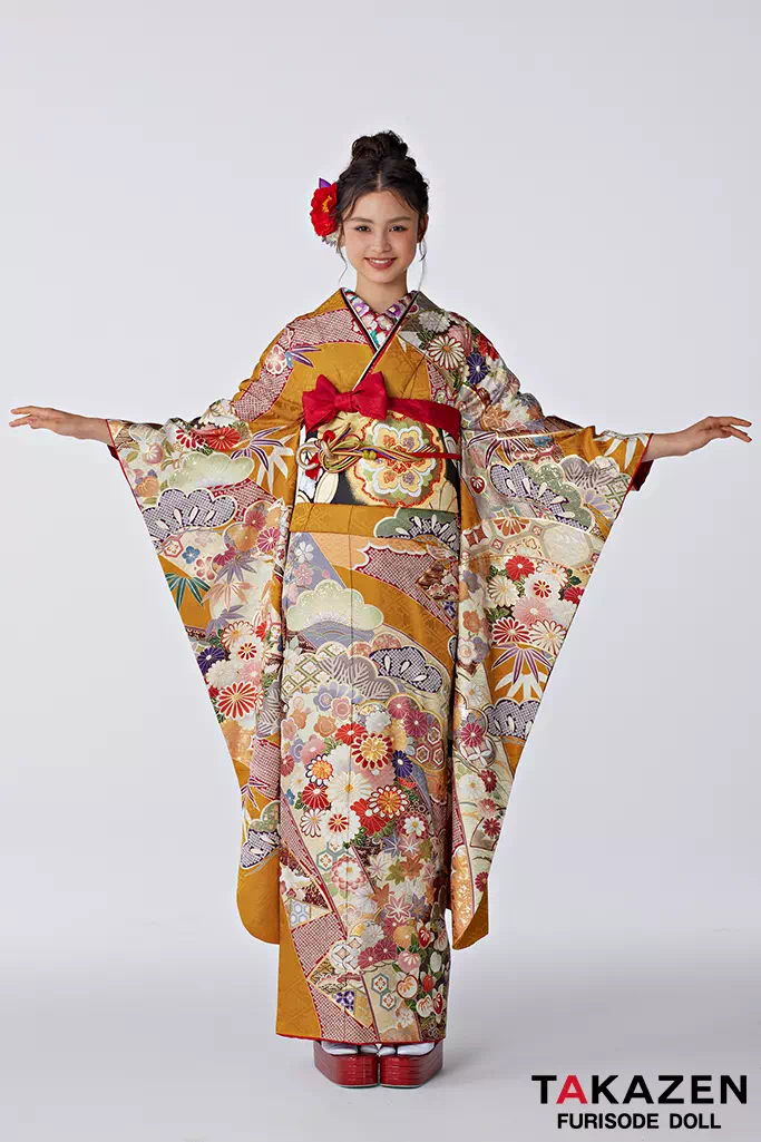正統派古典 からし 熨斗柄/菊柄 柄小さめ 上品 柄多め かわいい 今どき