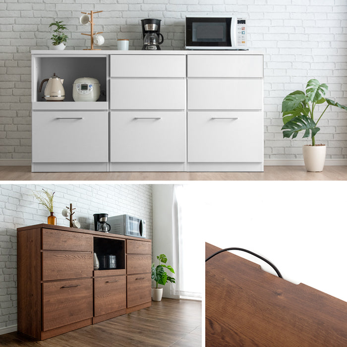 幅180] 組み替えOK キッチンカウンター 日本製 完成品 木製【玄関渡し