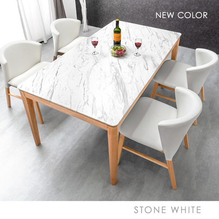 幅160］4人掛け 大理石調 ダイニングテーブル5点 セット チェア4脚