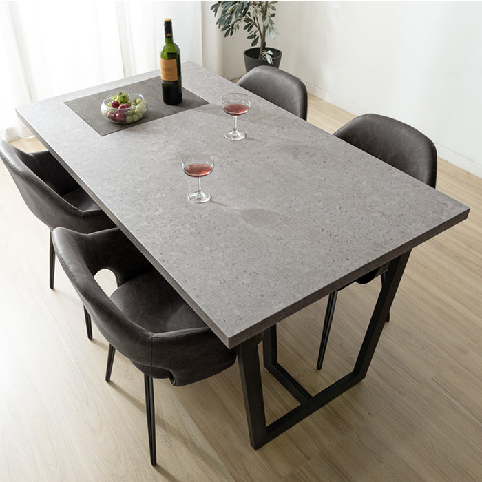 幅140cm］ダイニングテーブル 単品 4人掛け ストーン調 大理石調
