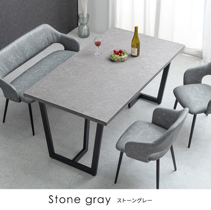 幅140］ダイニングテーブルセット 4点セット 石目調 4人掛け 北欧